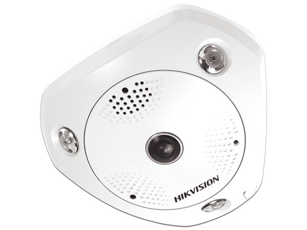 Cámara IP Tipo Fisheye de 12MP Hikvision, DEWARPING, Lente IMMERVISION, WDR 120 dB, Uso en Interior, Heat Map, Entrada y Salida de Audio y Alarma, Múltiples Vistas, MicroSD.