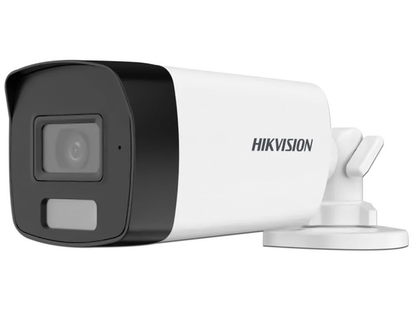 Cámara IP Tipo Bala Hikvision DS-2CE17K0T-LFS de 3MP (2960 x 1665), Luz Blanca hasta 40m, IP67, Color Blanco.