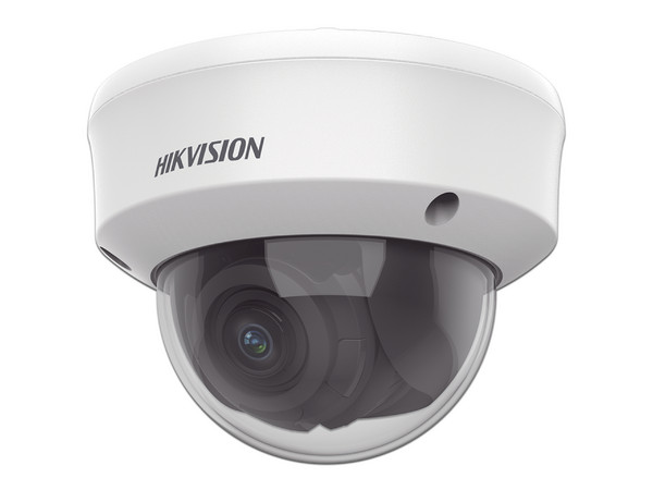 Cámara de Vigilancia Tipo Domo Hikvision DS-2CE5AD0T-VPIT3F de 2MP, (1920 × 1080) Full HD, IR hasta 40 metros, IP67. Color Blanco.