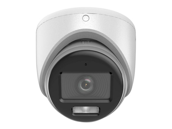 Cámara de Vigilancia tipo Domo Hikvision DS-2CE70DF0T-LMFS de 2MP (1920 x 1080), IR hasta 20m, Luz Blanca hasta 20m, Micrófono Integrado, IP67.