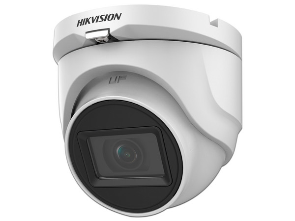Cámara de vigilancia Tipo Domo Hikvision DS-2CE76H0T-ITMF(C), 5MP, 2560 x 1944p, Protección IP67. Color Blanco.