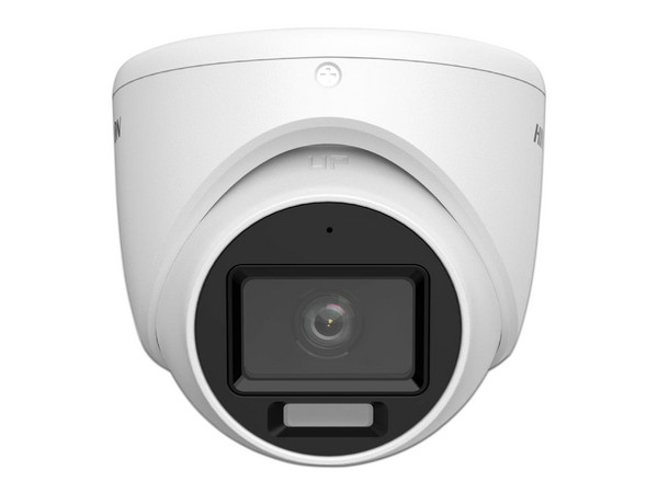Cámara de Vigilancia tipo Domo Hikvision DS-2CE76K0T-LMFS de 5MP (2960 x 1665), IR hasta 30m, Luz Blanca hasta 20m, Micrófono Integrado, IP67.