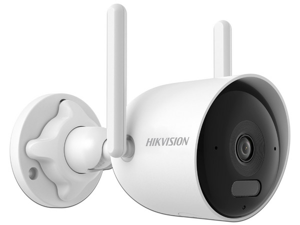 Cámara IP Tipo Bala Hikvision DS-2CFW02 de 2MP (1920 x 1080), Lente de 2.8mm, IR de Hasta 30m, AcuSense, Wi-Fi 6, IP66. Color Blanco.