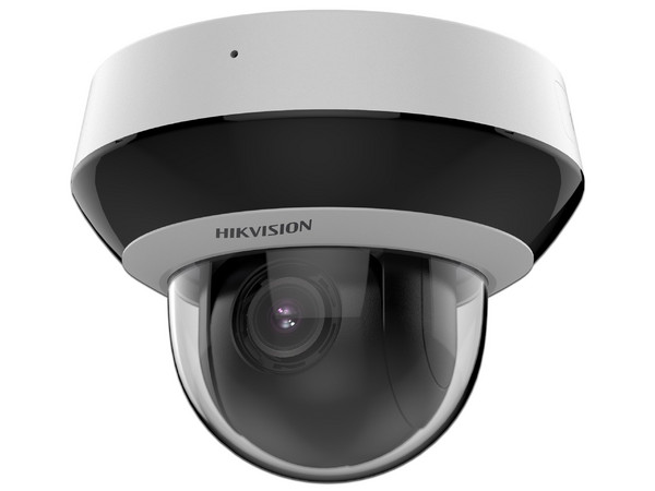 Cámara PTZ IP Tipo Mini Domo Hikvision DS-2DE2A404IWG1-E de 4MP (2560 x 1440), Lente de 2.8mm, IR de Hasta 20m, AcuSense, IP66, Ranura de Tarjetas MicroSD. Color Blanco.