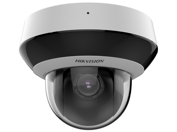 Cámara PTZ IP Tipo Mini Domo Hikvision DS-2DE2A404IWG1-E de 4MP (2560 x 1440), Lente de 2.8mm, IR de Hasta 20m, AcuSense, IP66, Ranura de Tarjetas MicroSD. Color Blanco.
