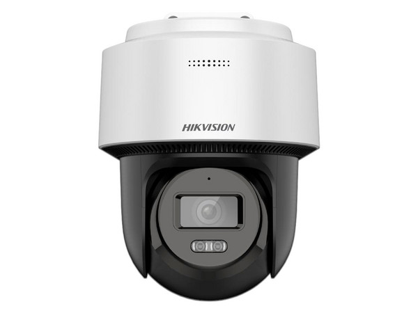 NA Cámara de Vigilancia tipo Domo PTZ Hikvision DS-2DE2C400MWG-E de 4MP (2560 x 1440), IR y Luz Blanca hasta 30m, IP66, Micrófono y Bocina Integrados.