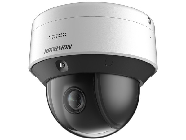Cámara PTZ IP Hikvision DS-2DE3C210IX-DE(C1)(T5)(AR) de 2MP (1920 x 1080), Lente Motorizado de 2.8mm a 28mm, IR de 50m, Ranura MicroSD. Color Blanco.