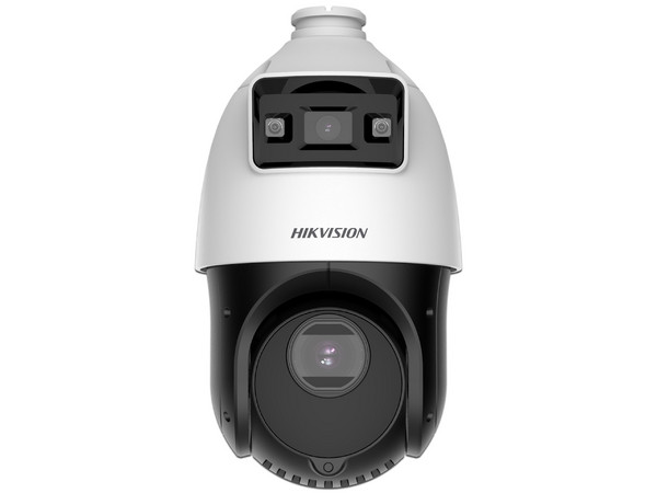 Cámara IP PTZ Hikvision DS-2SE4C425MWG-E/14(F0) de 4MP (2560 x 1440), Lente de 4.8mm, IR hasta 100m, Micrófono Integrado, IP67. Color Blanco.