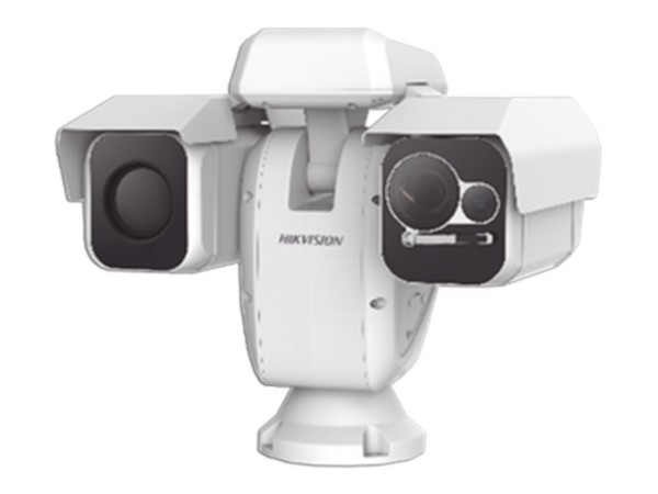 Cámara PTZ Punta de Poste Hikvision DS-2TD6267-100C4L/W de 4MP (2688 x 1520), Lente Térmico 100 mm, IR hasta 800m,  IP66, Color Blanco.