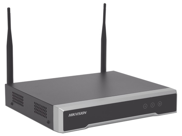NA NVR Hikvision DS-7100NI-K1/W/M(C) de 4 canales IP, Salida de video HDMI/VGA, Resolución Full HD, Almacenamiento SATA de hasta 6TB (no incluidos).