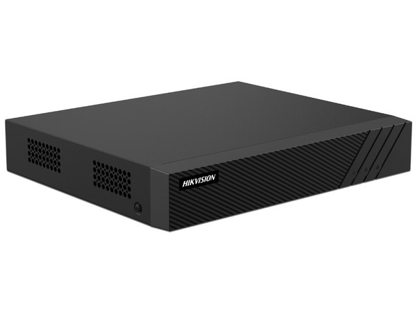 NVR Hikvision DS-7604NI-Q1/4P(E) de 4 Canales IP, 4 Puertos PoE, 1 Bahía de Disco Duro (No incluido), Compresión de video H.265+. Color Negro.