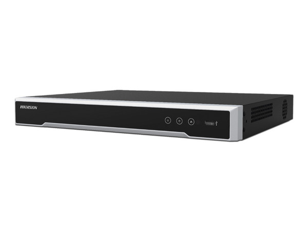 NVR Hikvision DS-7616NI-M2/16P de 16 canales IP, Salida de video HDMI/VGA, Resolución  8K(7680 x 4320), Almacenamiento de 2 x SATA de hasta 14TB (no incluidos), PoE.