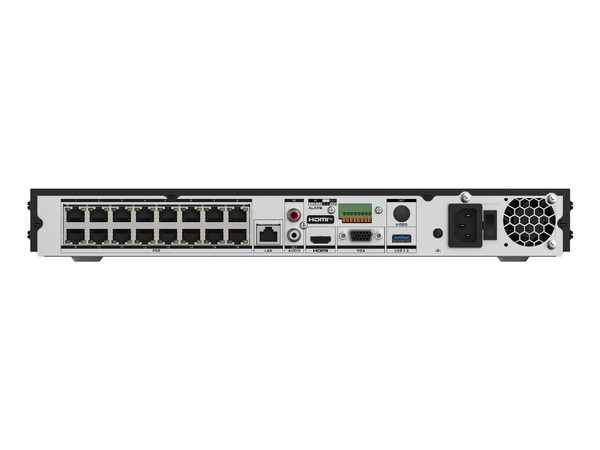 NVR Hikvision DS-7616NXI-I2/16P/VPRO, 32MP, Soporta 16 Canales IP, 16 Puertos PoE+, 8K, AcuSense, AcuSeek, Soporta 2 HDD de hasta 20TB (No incluido).