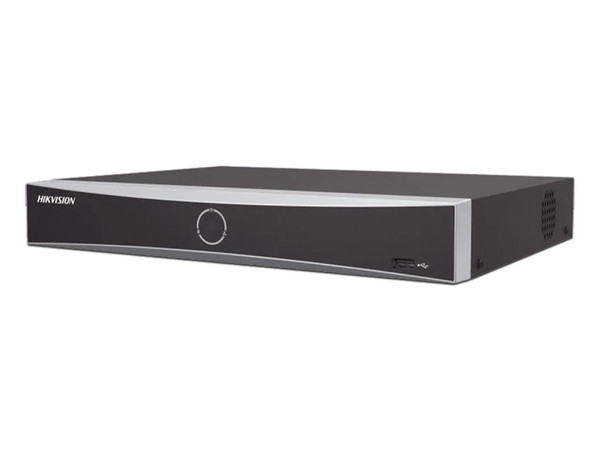 NA NVR Dahua DS-7616NXI-K1(B) de 16 canales 4K a 12MP, RJ45, H.265+, 16 Puertos PoE, AcuSense, Reconocimiento Facial, 1 bahía de discos duro (No incluye disco duro). Color negro.

