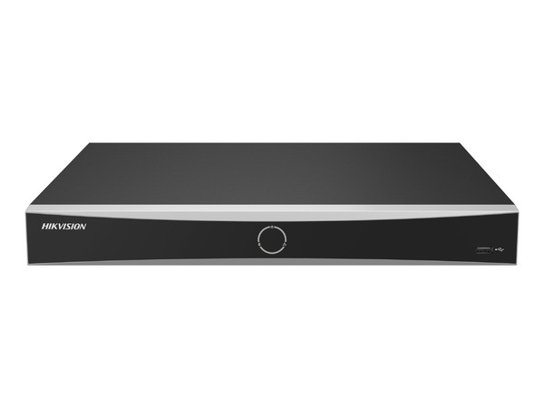 NVR Hikvision DS-7616NXI-K2(E) de 16 Canales IP, AcuSense, Reconocimiento Facial, 2 Bahías de Disco Duro (No Incluido). Color Negro.