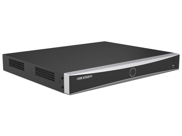 NVR Hikvision DS-7632NXI-K2/16P/VPRO de 32 Canales IP, 16 Puertos PoE, Reconocimiento Facial, AcuSense, 2 Bahías de Disco Duro (No Incluidos). Color Negro.