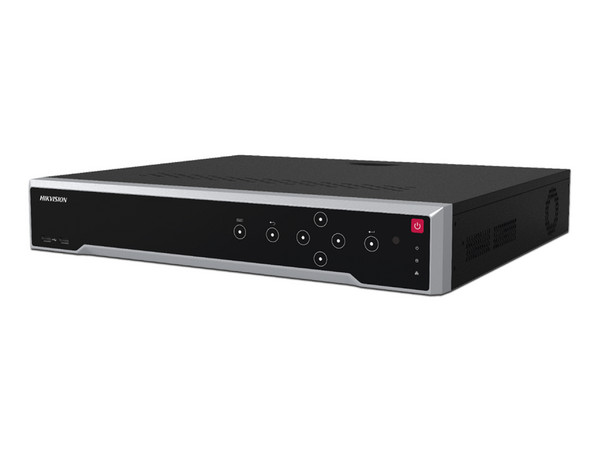 NVR Hikvision DS-7716NI-M4/16P de 32MP (8K), 16 Canales IP y 16 Puertos PoE, Soporta Cámaras con AcuSense, HDMI en 8K, 4 puertos SATA de hasta 14TB (No incluye disco duro).