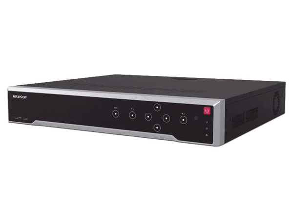 NVR Hikvision DS-7732NI-M4/24P de 32 canales IP, 8K, 24 puertos PoE, 4 Bahías de Discos Duros (No Incluidos), Soporta POS, Color Negro.