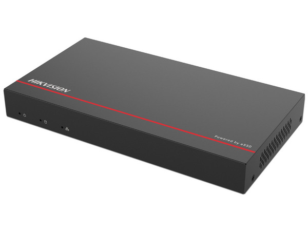 NVR Hikvision DS-E08NI-Q1/8P/1T de 8 Canales IP, 8 Puertos PoE+, SSD de 1TB, Diseño Compacto, Color Negro.