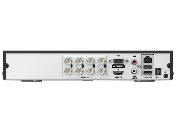 DVR HIKVISION DVR-208G-M1/T de 4 canales TurboHD y 1 canales IP, 2MP 1080p Lite, 1 puerto SATA de hasta 4TB (No incluye disco duro).