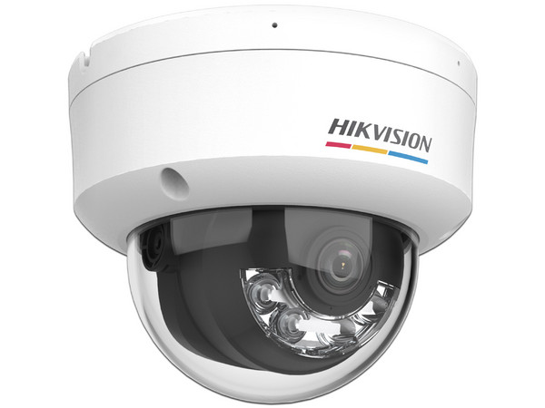 Cámara IP Tipo Domo Hikvision HIK-DS-2CD1127G3-LIUF de 2MP (1920 x 1080), IR de 30m, H.265, Ranura MicroSD. Color Blanco.