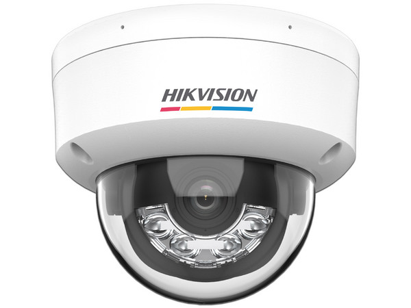 Cámara IP Tipo Domo Hikvision HIK-DS-2CD1127G3-LIUF de 2MP (1920 x 1080), IR de 30m, H.265, Ranura MicroSD. Color Blanco.