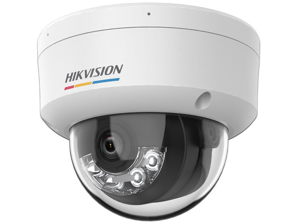 Cámara IP Tipo Domo Hikvision HIK-DS-2CD1127G3-LIUF de 2MP (1920 x 1080), IR de 30m, H.265, Ranura MicroSD. Color Blanco.