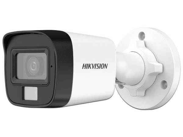 Cámara Bala TurboHD, 5 Megapixel 3K, Lente 2.8 mm, 30 mts IR, 20 mts Luz Blanca, Gran Angular 104.9°, Exterior IP67, Micrófono Integrado, dWDR, 4 Tecnologías, Metal.