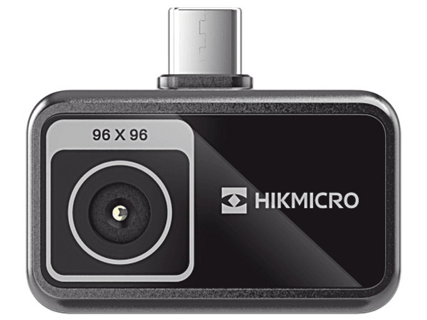 Cámara Termográfica Portátil HikMicro MiniE HM-TJ10-1ARF-MINIE, Resolución IR de 96x96, SuperIR, Conexión USB Tipo C. Color Negro.