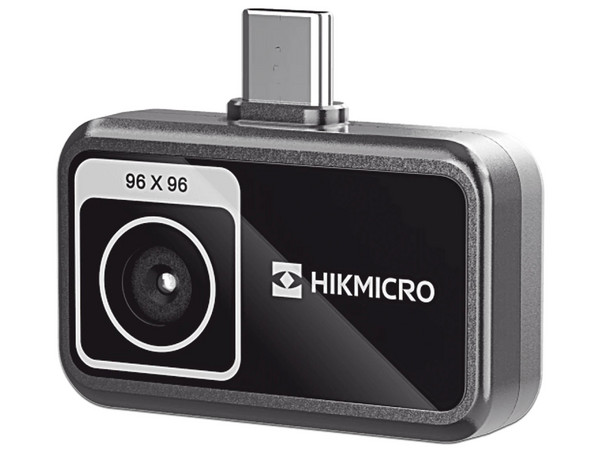 Cámara Termográfica Portátil HikMicro MiniE HM-TJ10-1ARF-MINIE, Resolución IR de 96x96, SuperIR, Conexión USB Tipo C. Color Negro.
