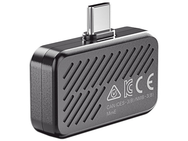 Cámara Termográfica Portátil HikMicro MiniE HM-TJ10-1ARF-MINIE, Resolución IR de 96x96, SuperIR, Conexión USB Tipo C. Color Negro.