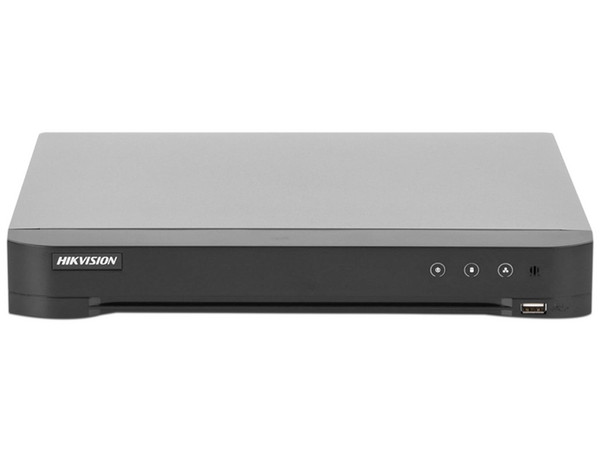 DVR Hikvision IDS-7204HUHI-M1/S de 4 canales TurboHD y 4 canales IP, 8MP, 1 puerto SATA de hasta 10TB (No incluye disco duro).