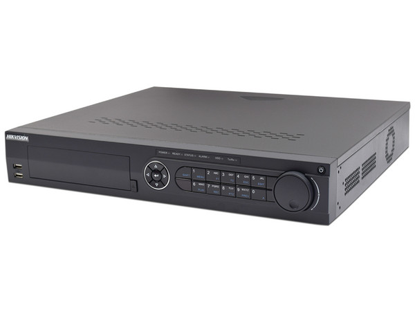 DVR Hikvision de 16 Canales TurboHD, 4 Canales IP, 4 MP, 4 Bahías de Disco Duro de hasta 12TB, 4 Canales de Audio, Videoanalisis, 16 Entradas de Alarma.