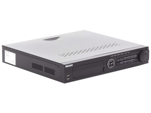 DVR Hikvision de 16 Canales TurboHD, 4 Canales IP, 4 MP, 4 Bahías de Disco Duro de hasta 12TB, 4 Canales de Audio, Videoanalisis, 16 Entradas de Alarma.