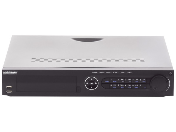 DVR Hikvision de 32 Canales TurboHD, 16 Canales IP, 4 MP, 4 Bahías de Disco Duro de hasta 12TB, POS, 4 Canales de Audio, 16 Entradas y 4 salidas de Alarma.