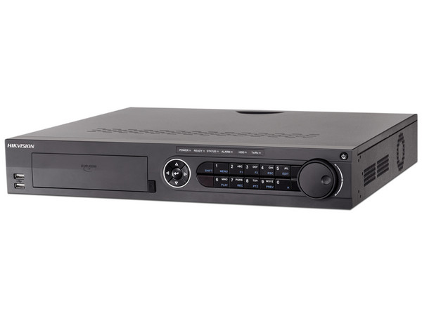DVR Hikvision de 32 Canales TurboHD, 16 Canales IP, 4 MP, 4 Bahías de Disco Duro de hasta 12TB, POS, 4 Canales de Audio, 16 Entradas y 4 salidas de Alarma.