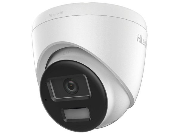 Cámara Turret IP 2 Megapixel Dual Light, Lente 2.8 mm, Ángulo de Visión 101°, 20 mts IR + 15 mts Luz Blanca, Micrófono Integrado, AcuSense Lite, Exterior IP67, PoE, dWDR, H.265+, ONVIF.