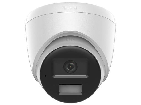 Cámara Turret IP 2 Megapixel Dual Light, Lente 2.8 mm, Ángulo de Visión 101°, 20 mts IR + 15 mts Luz Blanca, Micrófono Integrado, AcuSense Lite, Exterior IP67, PoE, dWDR, H.265+, ONVIF.