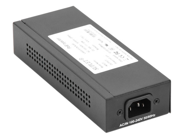 Inyector Super Hi-PoE Hikvision LAS30-57CN-RJ45 para Domos Hikvision, 56Vcd, 30W, Soporta 802.3 af /at.