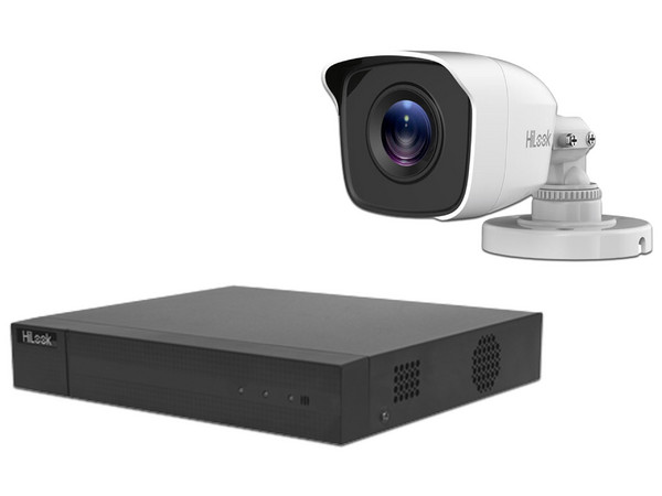 Kit de Videovigilancia Hilook HL24LQKITSM, de 1 DVR DVR-204G-F1 de 5 Canales, 4 Cámaras Tipo Bullet THC-B120-MC, 2MP, Distancia IR de hasta 20m.