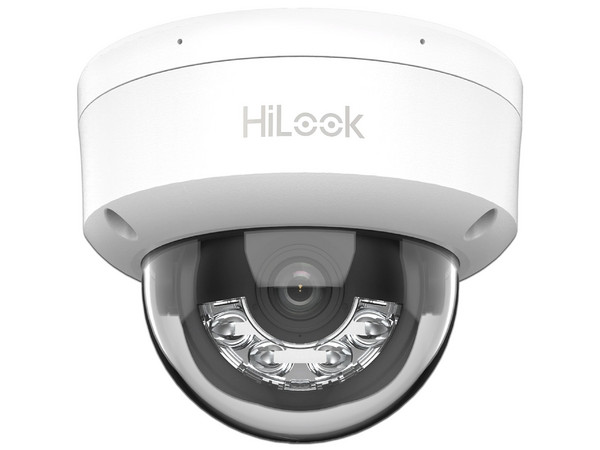 Cámara IP Tipo Domo HiLook IPCD140HALUC de 4MP (2560 x 1440), IR de Hasta 20m, Lente de 2.8mm. Color Blanco.