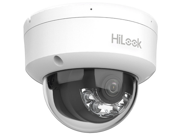 Cámara IP Tipo Domo HiLook IPCD140HALUC de 4MP (2560 x 1440), IR de Hasta 20m, Lente de 2.8mm. Color Blanco.
