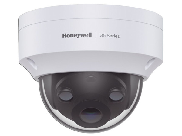 Cámara IP Tipo Domo Honeywell HC35W43R3 de 3MP (2304 x 1296), Lente de 2.8mm, IR hasta 40m, IP66, Color Blanco.