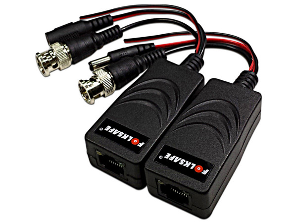 Video Balum Meriva FS-HD4301VPD Pasivo con extensión de micro coaxial y cable de energía para cámara.