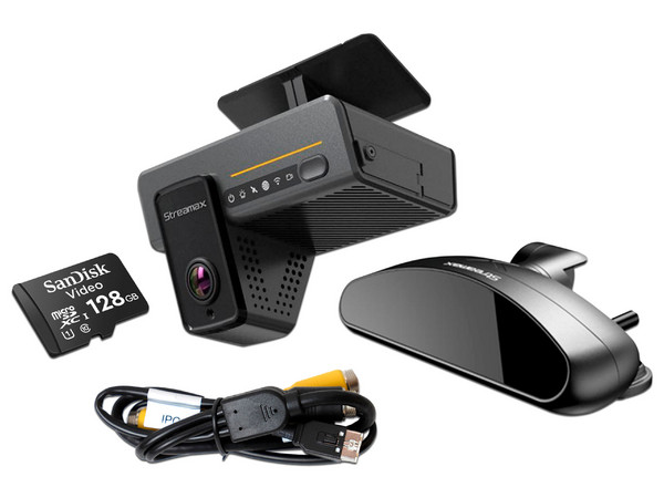 Kit de Vigilancia Movil Meriva Streamax MADSM, MDVR Tipo Dashcam ADPLUS 2.0-V1.1, Cámara DSM C29N, Cables de Video, Tarjeta MicroSD de 128GB.
