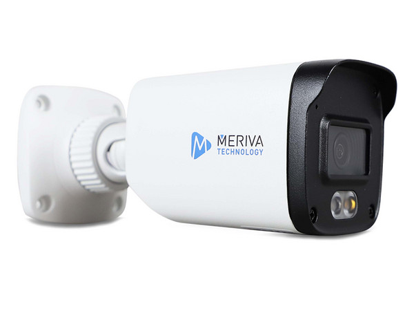 Cámara IP Bullet Meriva Technology MOB-600FS4D 6MP con Lente de 2.8mm, H.265+, Micrófono Integrado y Almacenamiento MicroSD hasta 256GB. Color Blanco.