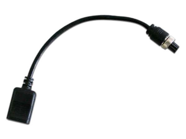 Cable convertidor Meriva de DIN de aviación a RJ45, 150mm. Color Negro.