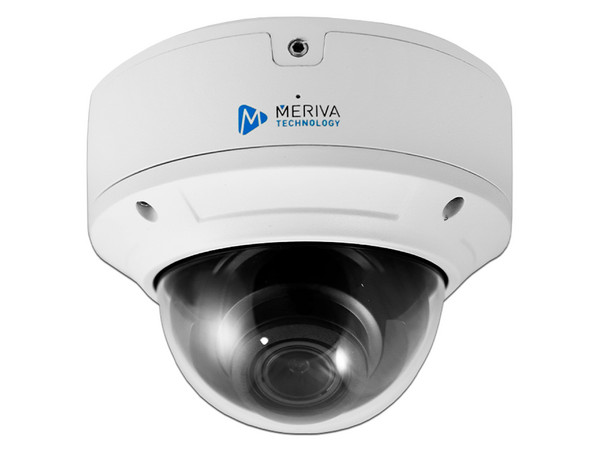Cámara de Vigilancia tipo Domo Meriva MVD-EB600ZA de 6MP (3296 x 1856), IR hasta 50m, Micrófono integrado, IP67, Soporta MicroSD de hasta 256GB (No incluye memoria).