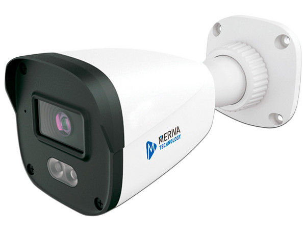 Cámara IP Tipo Bala Meriva Technology MOB-203D de 2MP (1920 x 1080), Lente de 2.8mm, IR hasta 30m, Luz Blanca de hasta 20m, Micrófono Integrado, IP67, Color Blanco.