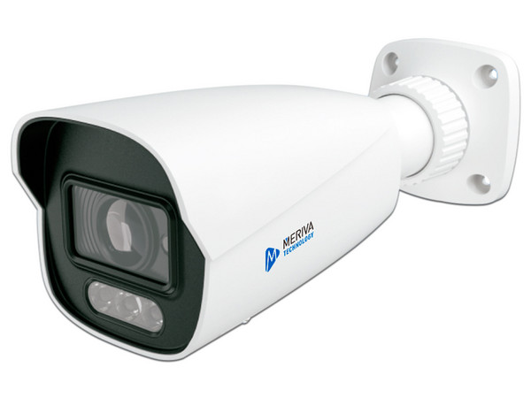 Cámara IP Bullet Meriva Technology MOB-EB600Z 6MP, H.265S, Lente Motorizado 2.7-13.5mm, Iluminación Dual, IR 30-50M, Luz Cálida 30-40M, IP66, PoE.